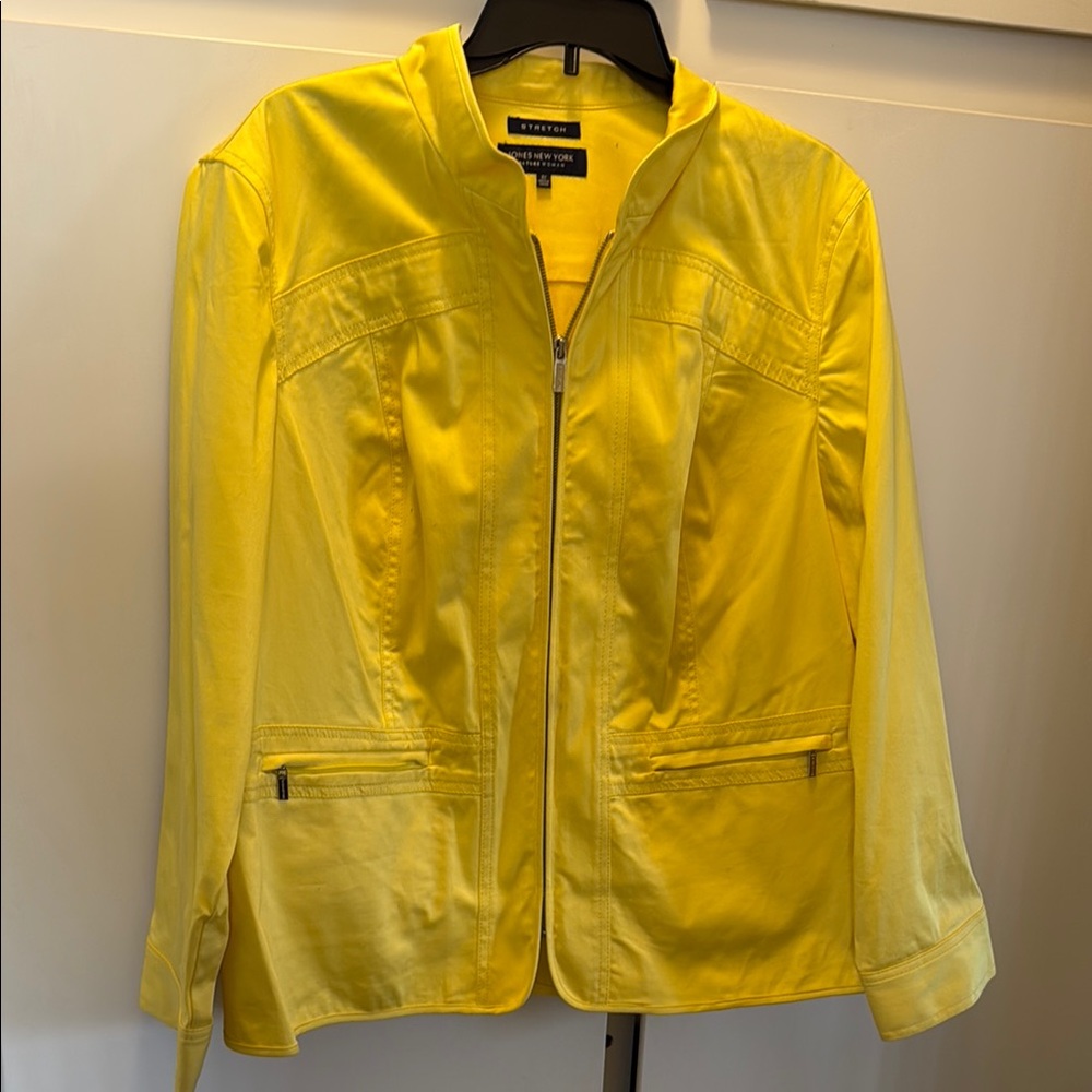 Jones New York Utility Jacket in Vibrant Yellow